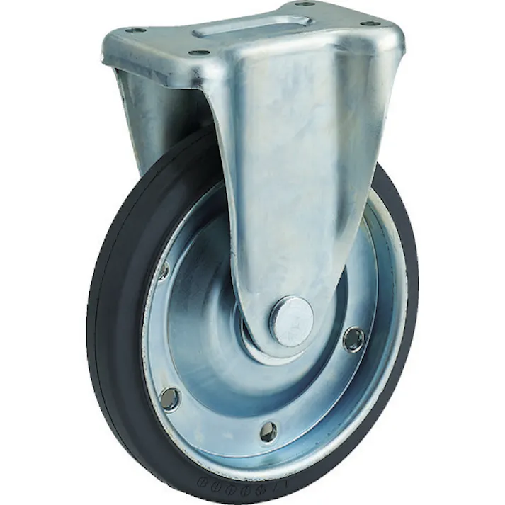 【CAINZ-DASH】トラスコ中山 プレス製運搬車用オプション 台車 ドンキーカート500シリーズ用キャスター Φ200 許容荷重2500N 固定 グレーゴム SD-200GK【別送品】