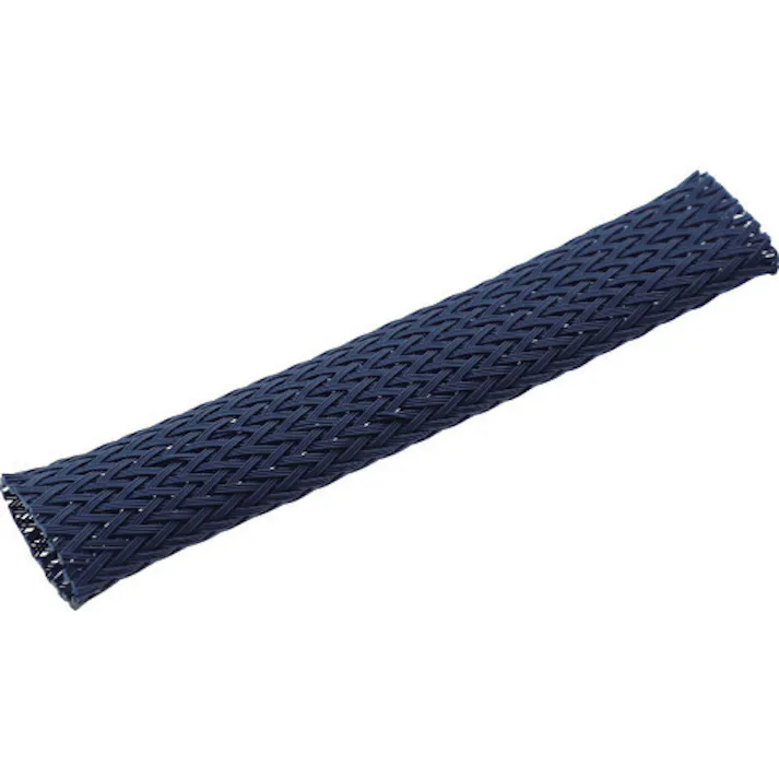 【CAINZ-DASH】トラスコ中山 カラー編組チューブ 自然折径9mm 長さ10m 1巻 青 BTC-9-B【別送品】