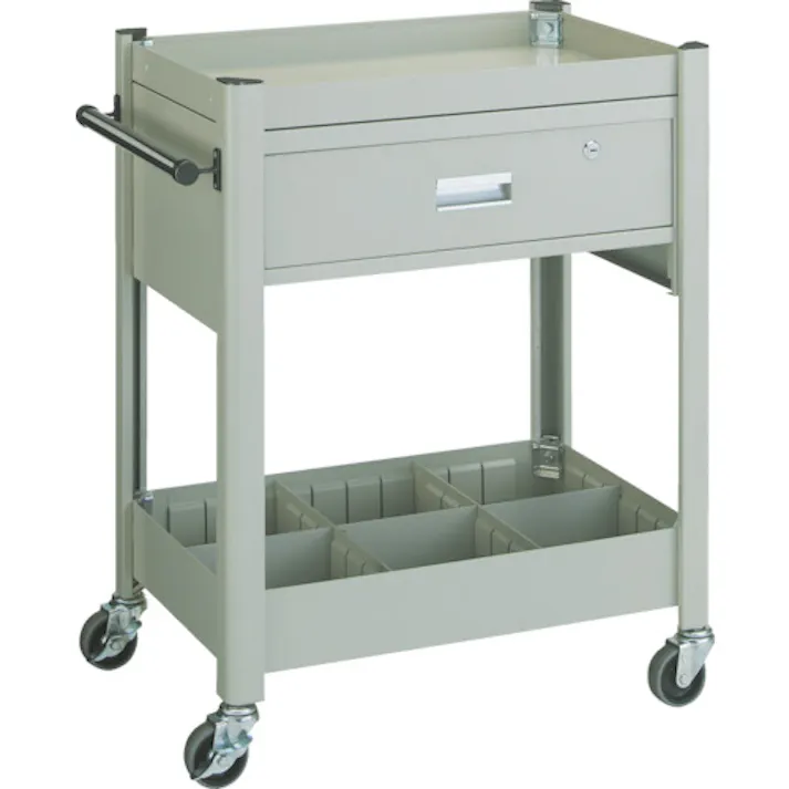 【CAINZ-DASH】トラスコ中山 コンビネーションワゴン 643X427 1段引出・仕切板付 TCW-81BD【別送品】