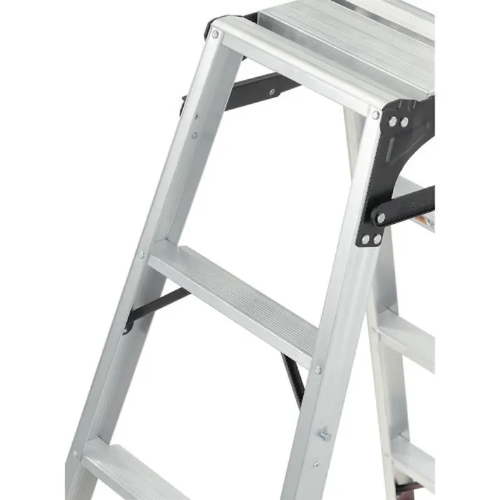 【CAINZ-DASH】トラスコ中山 はしご兼用脚立 アルミ合金製・脚カバー付 高さ1.11m THK-120【別送品】