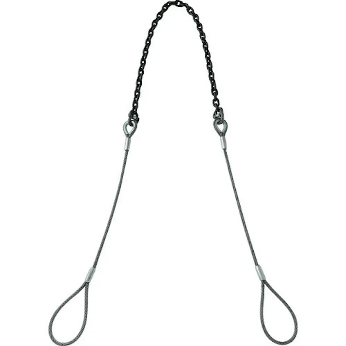 【CAINZ-DASH】トラスコ中山 玉掛ワイヤチェーンスリング(コンビスリング) Φ16X1.5M CMチェーン12.7MM2M TWCS16S1.5-2【別送品】