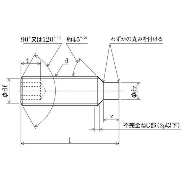 【CAINZ-DASH】トラスコ中山 六角穴付止めねじ　棒先　スチール　Ｍ３×６　５０本入 Y102-0306【別送品】