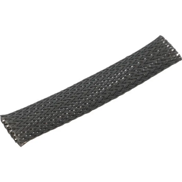 【CAINZ-DASH】トラスコ中山 カラー編組チューブ 自然折径28mm 長さ10m 1巻 灰 BTC-25-GY【別送品】