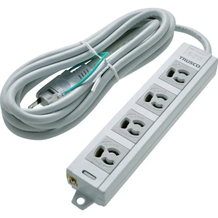 【CAINZ-DASH】トラスコ中山 電源タップ 3P抜け止め4個口 3M アース/マグネット付 TOT3N-403【別送品】