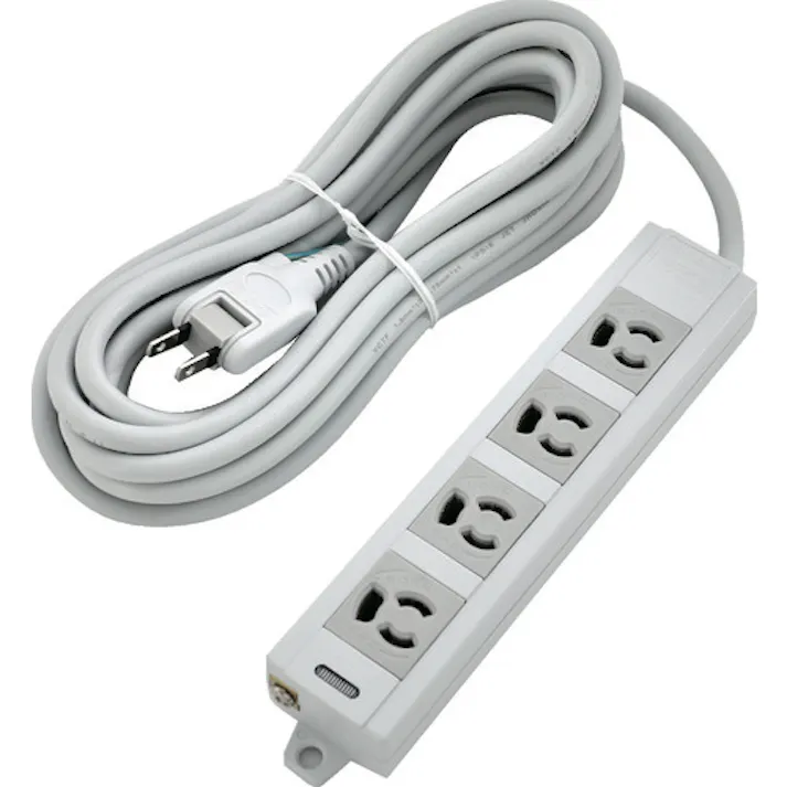 【CAINZ-DASH】トラスコ中山 電源タップ 3P抜け止め4個口 10M アース/マグネット付 TOT3N-410【別送品】