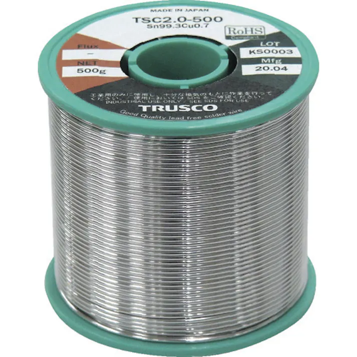 【CAINZ-DASH】トラスコ中山 鉛フリーはんだ(配管・配線用)Φ2.0-500G TSC2.0-500【別送品】
