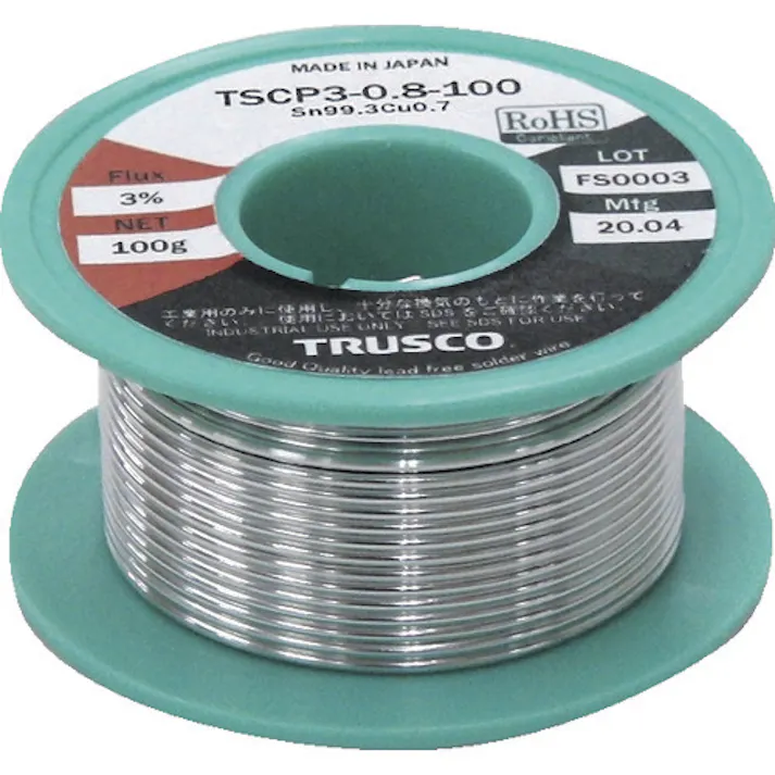 【CAINZ-DASH】トラスコ中山 低コスト鉛フリーはんだ(やに入り) 100G1.6 TSCP3-1.6-100【別送品】