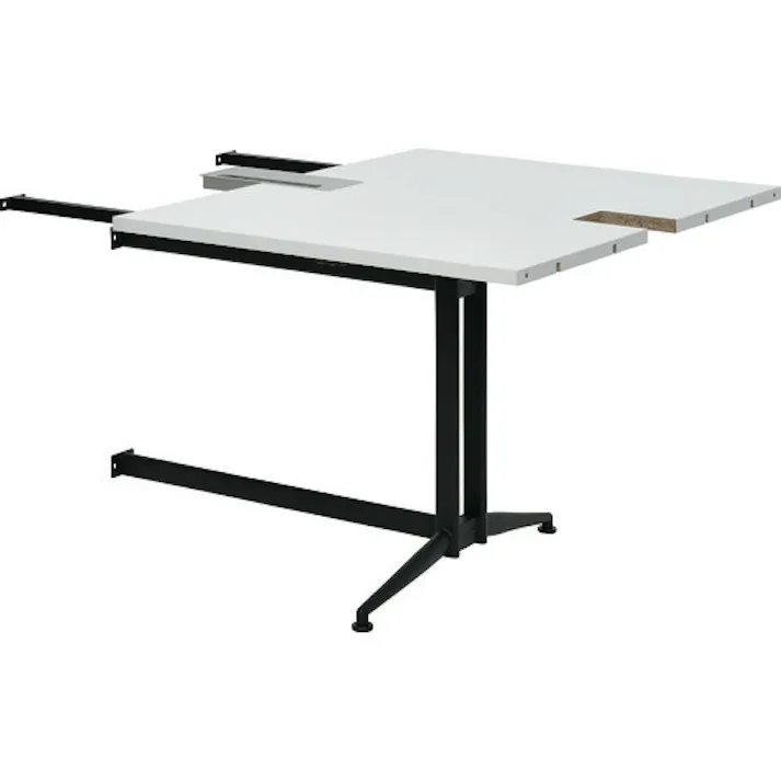 【CAINZ-DASH】トラスコ中山 T字脚大会議テーブル 増連 W800×D1000×H720 ホワイト TMTAD-W【別送品】