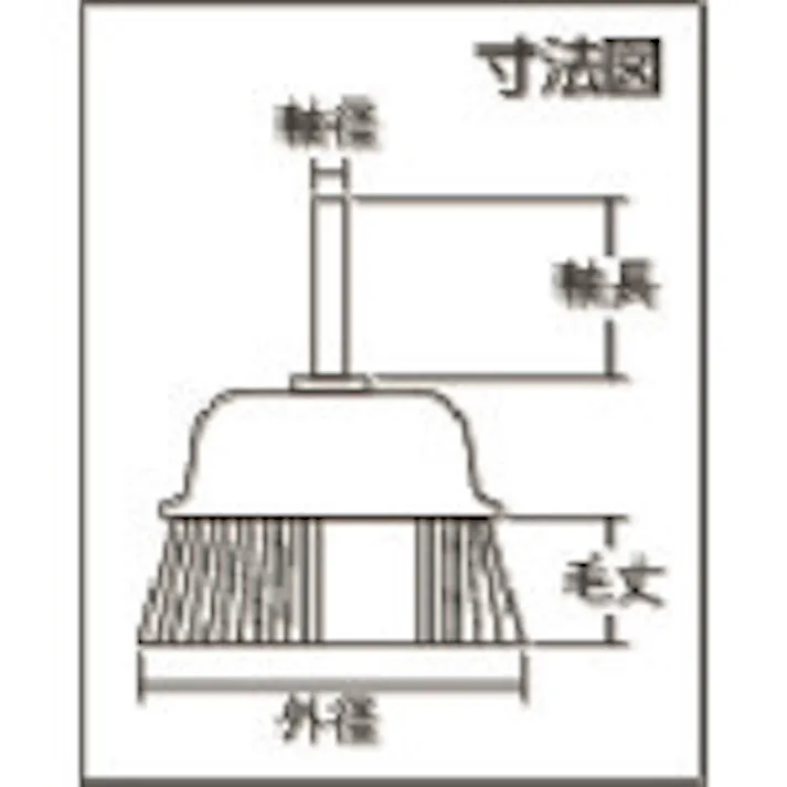 【CAINZ-DASH】トラスコ中山 軸付カップブラシ φ65X軸6.35 ステンレス線 線径0.3 TB-6633-60【別送品】