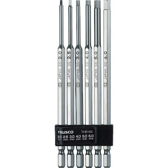 【CAINZ-DASH】トラスコ中山 ロング六角ビットセット THBL-6S【別送品】