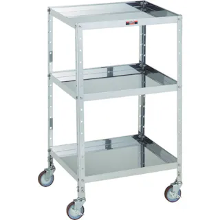 【CAINZ-DASH】トラスコ中山 V型ステンレスワゴン 482X420XH835 3段 VL-13SUS【別送品】