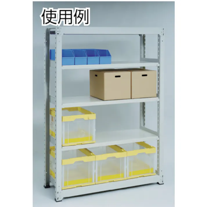 【CAINZ-DASH】トラスコ中山 スチールラック M3型中量棚 900×571×H2400 6段 連結 M3-8366B【別送品】