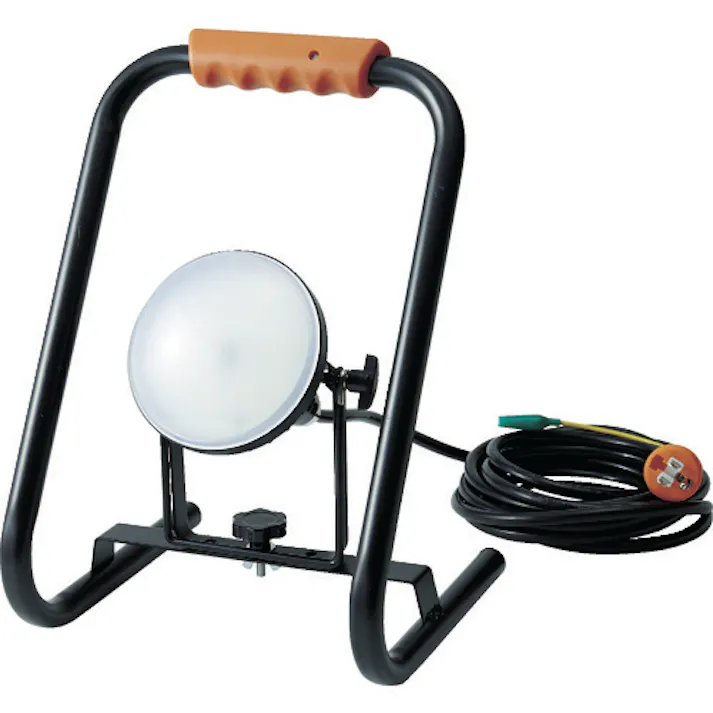 【CAINZ-DASH】トラスコ中山 LED投光器 DELKURO スタンドタイプ 20W 10m アース付 2芯3芯両用タイプ RTLE-210EP-S【別送品】
