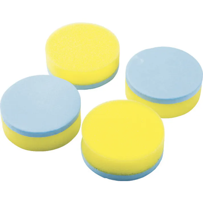 【CAINZ-DASH】トラスコ中山 ワックス用スポンジ 丸 4個 TWS1【別送品】
