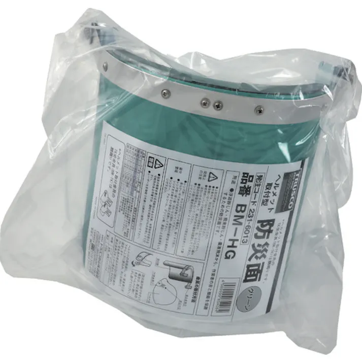 【CAINZ-DASH】トラスコ中山 ヘルメット取付型防災面 グリーン BM-HG【別送品】