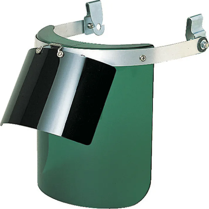 【CAINZ-DASH】トラスコ中山 ヘルメット取付型防災面 グリーン ダブル型 BM-HW【別送品】