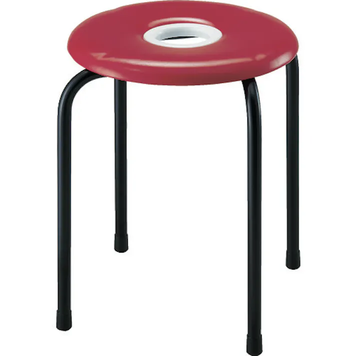 【CAINZ-DASH】トラスコ中山 ドーナツイス φ320×H420mm レッド TDNT-R【別送品】