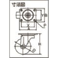 【CAINZ-DASH】トラスコ中山 キャスター　ＴＹＧシリーズ　自在　エラストマー車　２５ｍｍ TYGE-25【別送品】