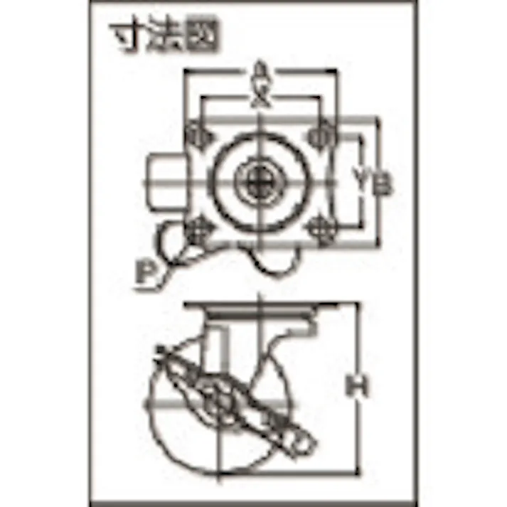 【CAINZ-DASH】トラスコ中山 キャスター TYGシリーズ 自在SP付 エラストマー車 38mm TYGEB-38【別送品】