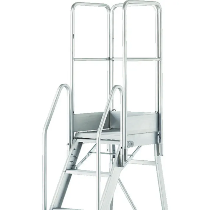 【CAINZ-DASH】トラスコ中山 折りたたみ式作業用踏み台 高さ2.10m 高さ1100手すりフルセット付き TDAD-210-1100TF【別送品】