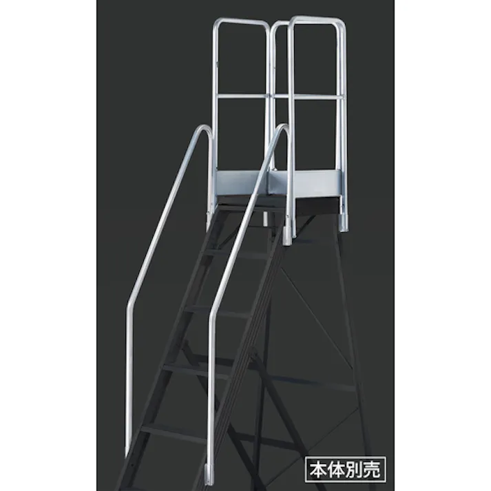 【CAINZ-DASH】トラスコ中山 踏み台TDAD用フルセット手すり 高さ1100mm 本体高さ2.10m用 TDAD-TF-210-110【別送品】