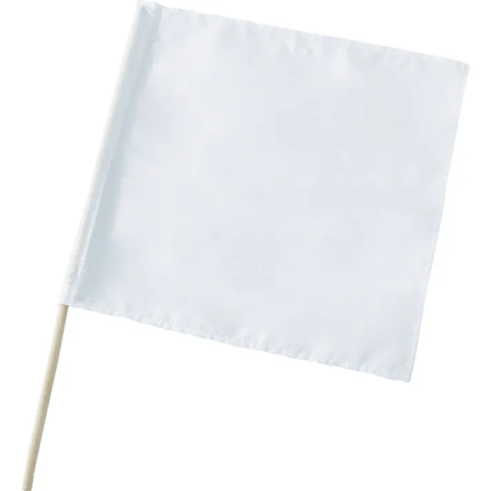 【CAINZ-DASH】トラスコ中山 手旗 白 木棒セット 旗部450X450MM TTB-W【別送品】