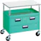 【CAINZ-DASH】トラスコ中山 ツールワゴン フェニックスワゴン 省音 750X500 H740 引出付 天板付 ヤンググリーン PEW-771VWT-YG【別送品】