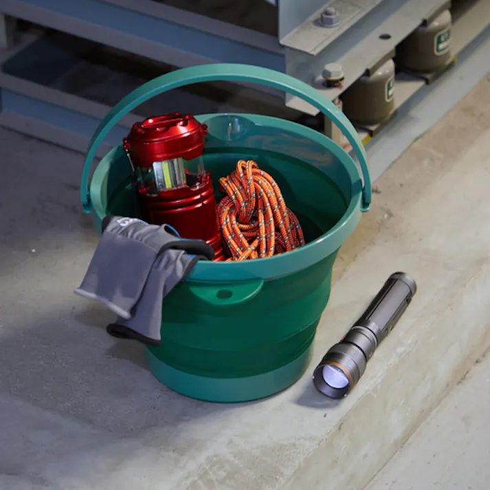 【CAINZ-DASH】トラスコ中山 折りたたみバケツ グリーン 8L TORB-GN【別送品】