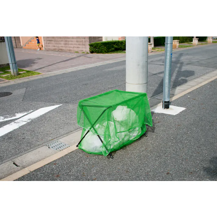 【CAINZ-DASH】トラスコ中山 折りたたみ式・ネット交換可能ゴミ置き場 グリーン TGMN-GN【別送品】