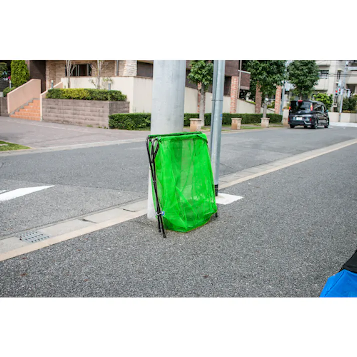 【CAINZ-DASH】トラスコ中山 折りたたみ式・ネット交換可能ゴミ置き場 グリーン TGMN-GN【別送品】