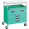 【CAINZ-DASH】トラスコ中山 ツールワゴン フェニックスワゴン 省音 750X500 H880 引出付 スライド1段 天板付 ヤンググリーン PEW-970M1VXWT-YG【別送品】