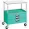 【CAINZ-DASH】トラスコ中山 ツールワゴン フェニックスワゴン 省音 750X500 H880 引出付 天板付 ヤンググリーン PEW-971VXT-YG【別送品】