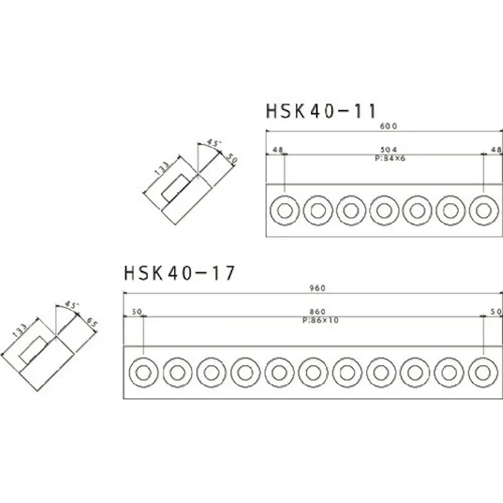 【CAINZ-DASH】トラスコ中山 ツーリングフレーム HSK40A専用 11個収納 HSK40-17【別送品】