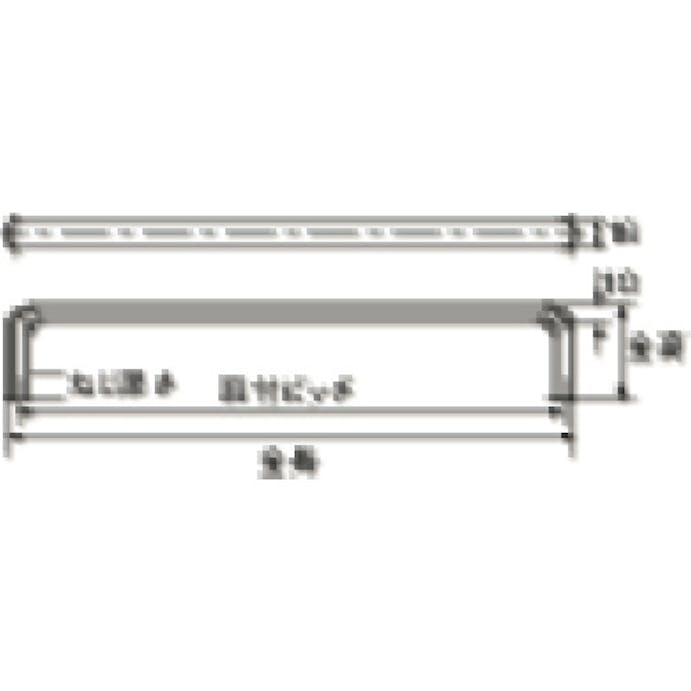 【CAINZ-DASH】トラスコ中山 楕円取手　ステンレス鏡面　全長２９８ｍｍ　全高５０　ねじＭ８深さ１０ TOH-298【別送品】