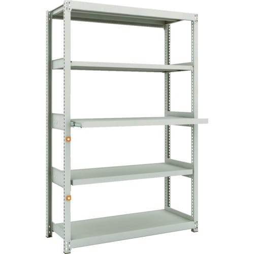 【CAINZ-DASH】トラスコ中山 スチールラック　Ｍ２型軽中量棚１１６０Ｘ４５０ＸＨ１８００　５段うちスライド２段　単体 M2-6443M2【別送品】