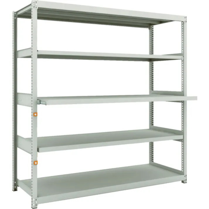 【CAINZ-DASH】トラスコ中山 スチールラック M2型軽中量棚1760X600XH1800 5段うちスライド2段 単体 M2-6663M2【別送品】