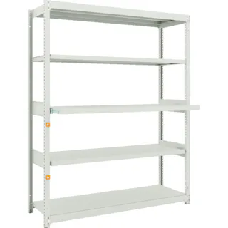 【CAINZ-DASH】トラスコ中山 スチールラック M1.5型軽中量棚 1460X450XH1800 5段うちスライド2段 単体 M1.5-6543M2【別送品】