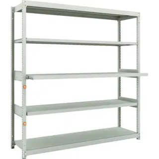 【CAINZ-DASH】トラスコ中山 スチールラック M1.5型軽中量棚 1760X450XH1800 5段うちスライド2段 単体 M1.5-6643M2【別送品】