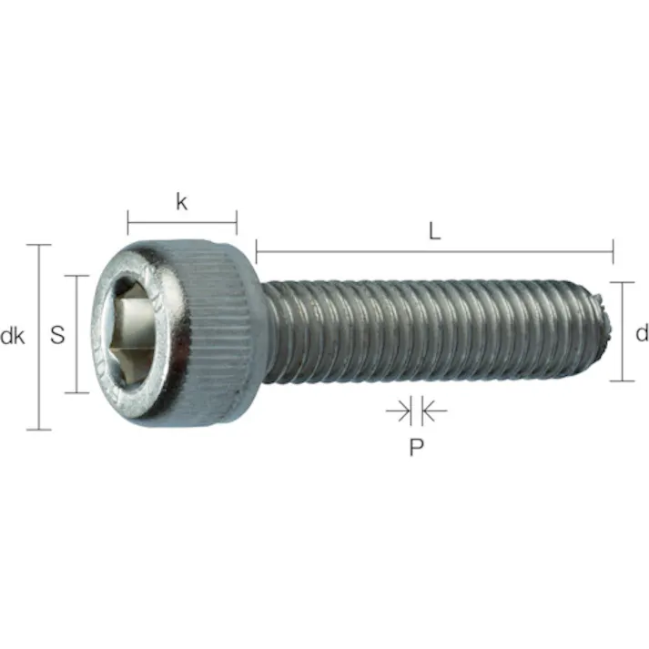 【CAINZ-DASH】トラスコ中山 六角穴付ボルト ニッケルメッキ 全ネジ M12×50 3本入 /キャップボルト(CAP) Y154-1250【別送品】
