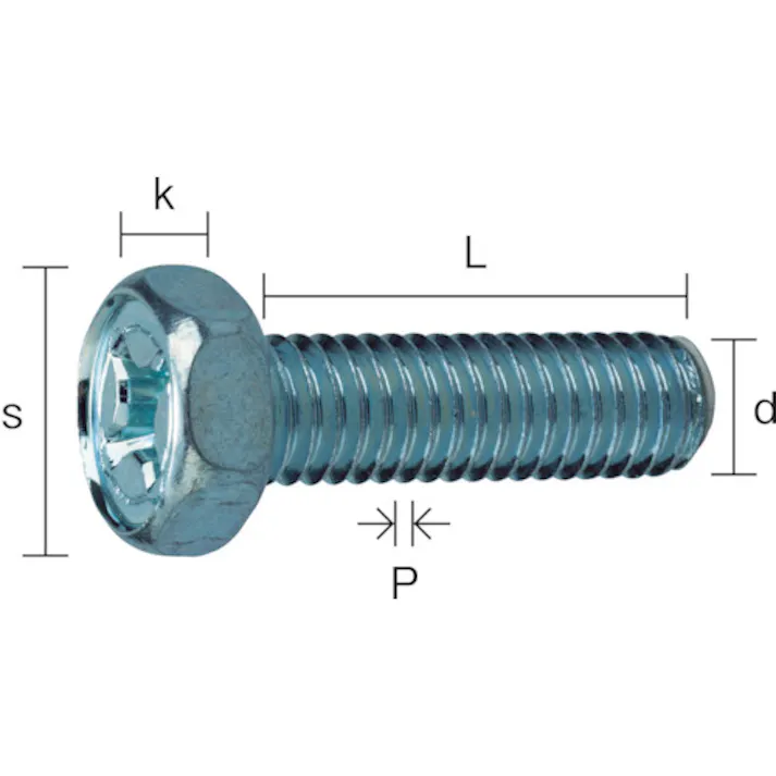 【CAINZ-DASH】トラスコ中山 十字穴付六角アプセットボルト 三価白 M6×16 28本入 Y306-0616【別送品】