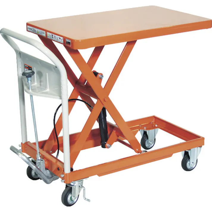【CAINZ-DASH】トラスコ中山 ハンドリフタ 250kg 500X800 オレンジ HLFA-S250【別送品】