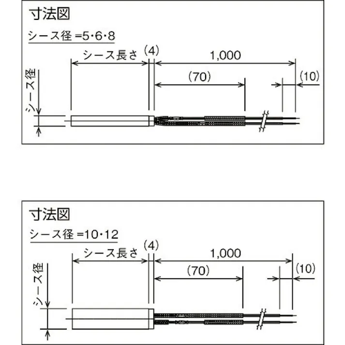 【CAINZ-DASH】トラスコ中山 カートリッジヒーターφ6 30L 100V 55W CH1-630【別送品】