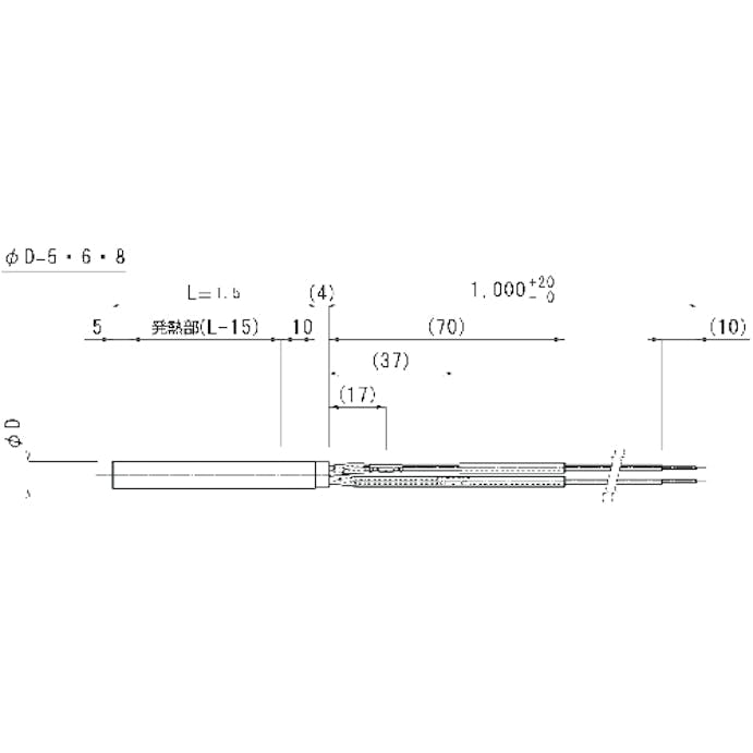 【CAINZ-DASH】トラスコ中山 カートリッジヒーターφ８　５０Ｌ　１００Ｖ　１７０Ｗ CH1-850【別送品】