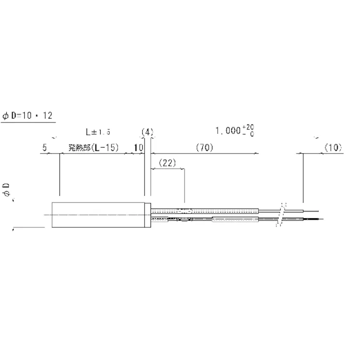 【CAINZ-DASH】トラスコ中山 カートリッジヒーターφ10 100L 100V 400W CH1-10100【別送品】