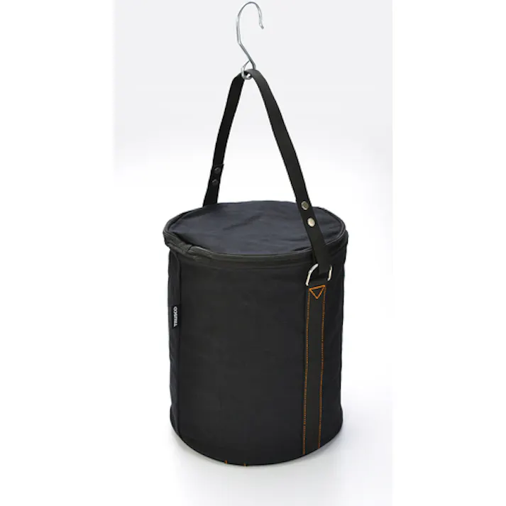 【CAINZ-DASH】トラスコ中山 電工バケツ 270X300 ファスナー蓋付き Sフック大付 ブラック TADB-270FF【別送品】