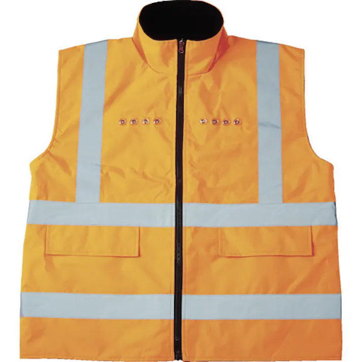 【CAINZ-DASH】トラスコ中山 フリース付安全ベスト LED付 オレンジ TFABL-O【別送品】