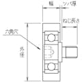 【CAINZ-DASH】トラスコ中山 樹脂ベアリング　Ｅシリーズ　フラットタイプ六角穴　外径１９ｍｍ　Ｍ４ TEFS1905【別送品】