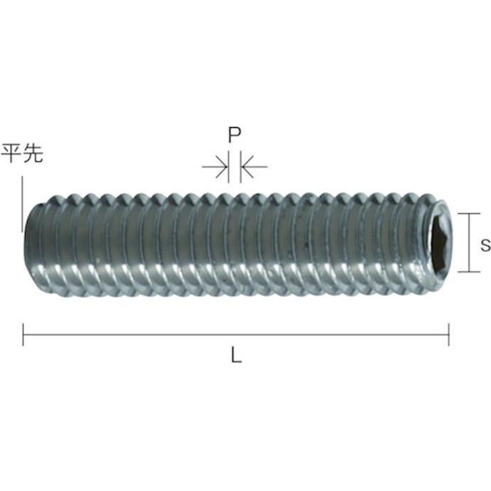 【CAINZ-DASH】トラスコ中山 六角穴付止めねじ　平先　ステンレス　Ｍ５×１２　４５本入 B77-0512【別送品】