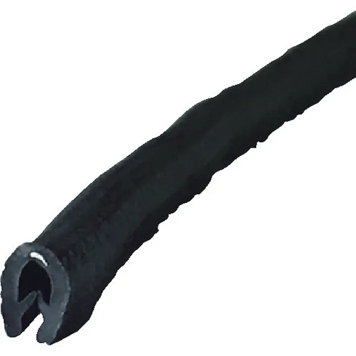 【CAINZ-DASH】トラスコ中山 ワンタッチガスケット 2m PVC 芯材入り 板厚1.6mmまで 縦取り付け WP-A3-2M-BK【別送品】