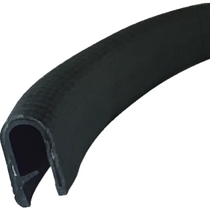 【CAINZ-DASH】トラスコ中山 ワンタッチガスケット 2m PVC 芯材入り 板厚4.5mmまで 縦取り付け WP-500B-2M-BK【別送品】